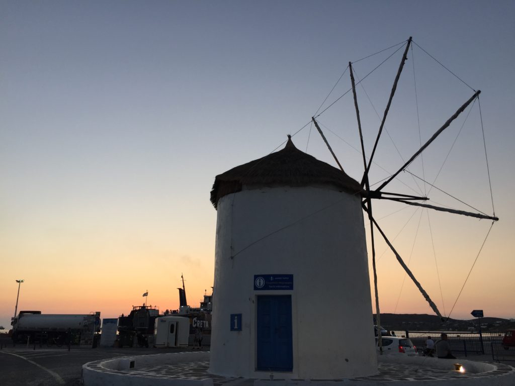 Sunset from Parikia in Paros