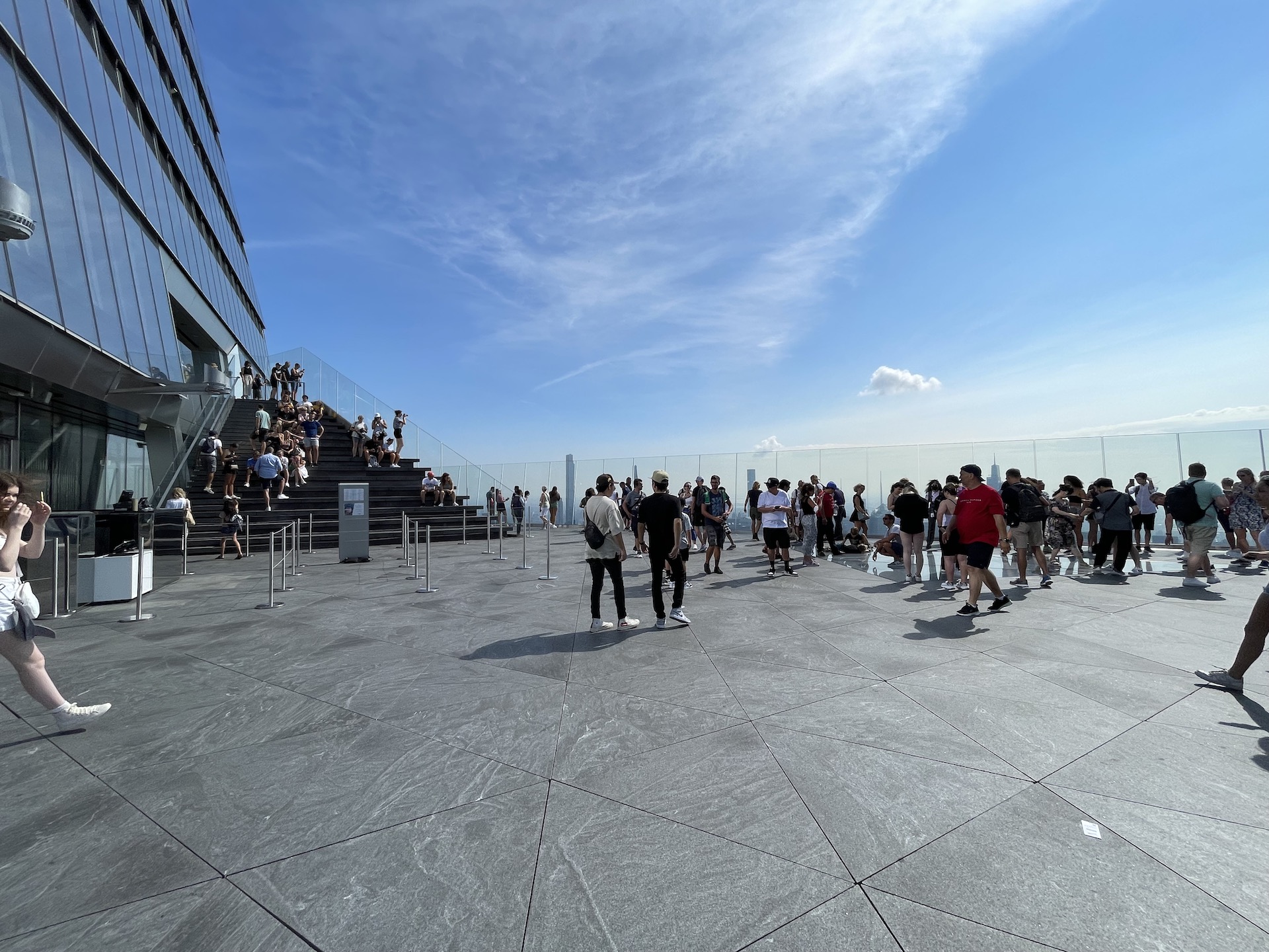 A photo of the observation deck at Edge with people