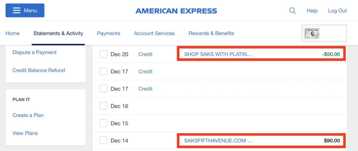 How I Used My Amex Platinum Saks Credit [2023]