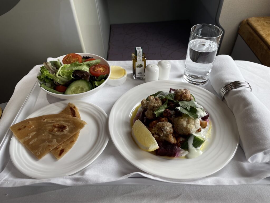 emirates business class a380 food