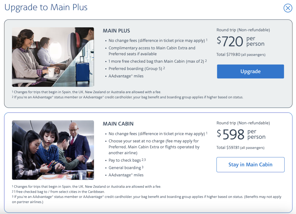 American Airlines A321T — Main Cabin vs Main Cabin Extra